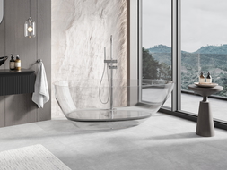 Mexen Glass klar fristående badkar transparent 170 x 85 cm, krom plugg - 58061708508