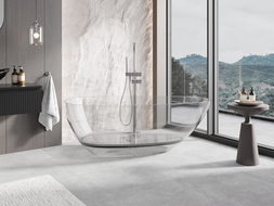 Mexen Glass klare freistehende transparente Badewanne 170 x 85 cm, Chrom-Stöpsel - 58061708508