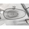 Mexen Glass freistehende transparente Badewanne 170 x 85 cm, klar, Chromverschluss - 58061708508