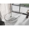 Mexen Glass freistehende transparente Badewanne 170 x 85 cm, klar, Chromverschluss - 58061708508