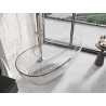 Mexen Glass wanna wolnostojąca transparentna 170 x 85 cm, clear, korek chrom - 58061708508