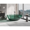 Mexen Glass samostojeća prozirna kada 170 x 85 cm, teal, kromirani odvod - 58061708511