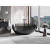 Mexen Glass wanna wolnostojąca transparentna 170 x 85 cm, black, korek chrom - 58061708513