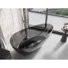 Mexen Glass freistehende transparente Badewanne 170 x 85 cm, schwarz, Chromverschluss - 58061708513