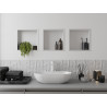 Mexen X-Wall-R estante empotrado con borde 30 x 30 cm, blanco - 1920303010