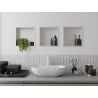 Mexen X-Wall-R Nischeregal mit Flansch 30 x 30 cm, weiß - 1920303010