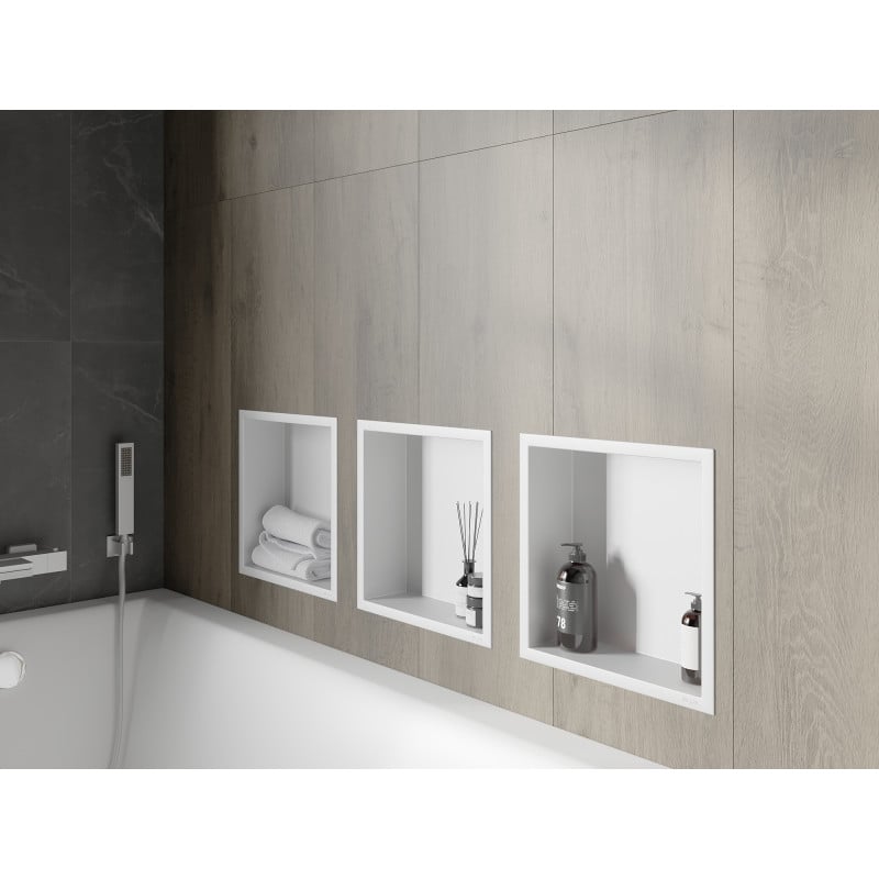 Mexen X-Wall-R recessed shelf with flange 30 x 30 cm, white - 1920303010