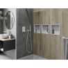 Mexen X-Wall-R Nischeregal mit Flansch 30 x 30 cm, weiß - 1920303010