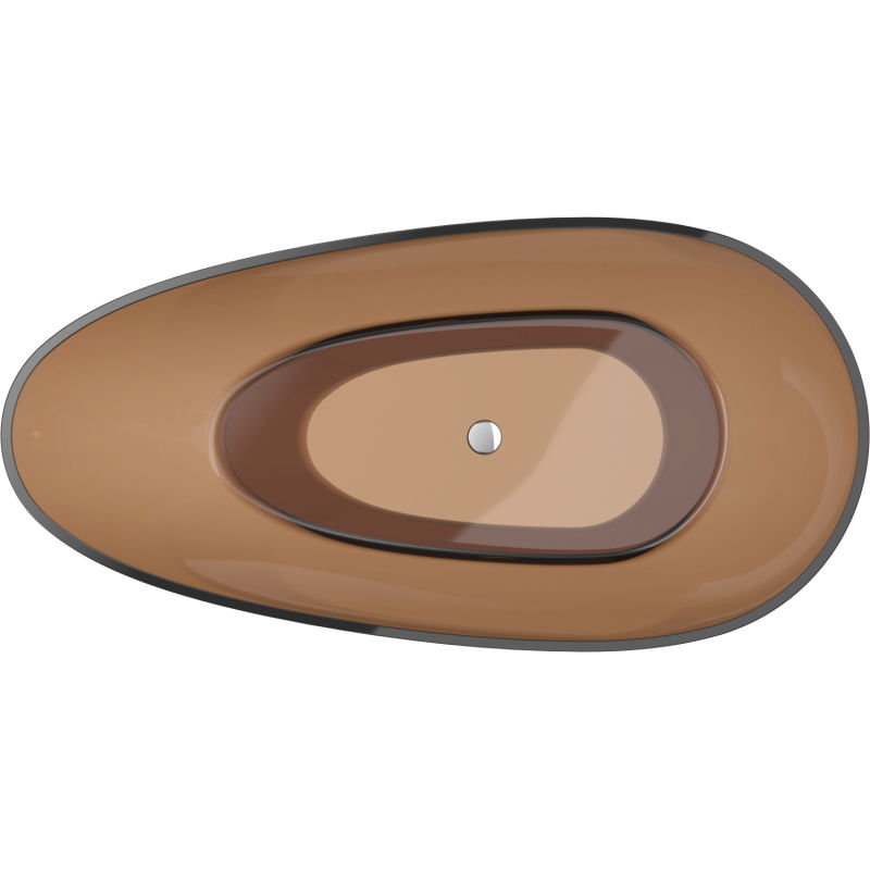 Mexen Glass earth wanna samostoječa prozorna 170 x 85 cm, kromirana odcepa - 58061708505