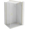 Mexen Mist H T cabine de douche pivotante droite 110 x 95 cm, transparente, or brossé - 8A5T-110-095-55-00-P