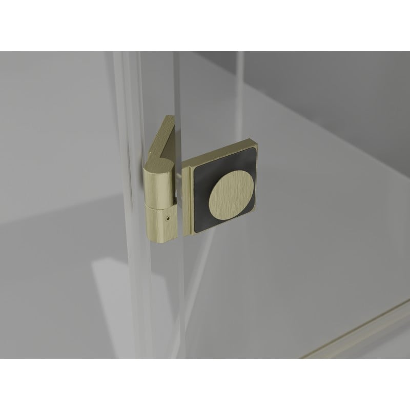 Mexen Mist-H T kabina prysznicowa uchylna prawa 115 x 95 cm, transparent, złota szczotkowana - 8A5T-115-095-55-00-P