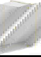 Mexen Mist-H T douchecabine draaideur rechts 90 x 100 cm, transparant, geborsteld goud - 8A5T-090-100-55-00-P