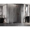 Mexen Lunar-B pööratud dušinaabrid parempoolne 95 x 90 cm, läbipaistev, roosakuldne - 832-095-090-60-00-P
