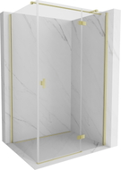 Mexen Mist-H T Duschkabine schwenkbar rechts 115 x 110 cm, transparent, gold gebürstet - 8A5T-115-110-55-00-P