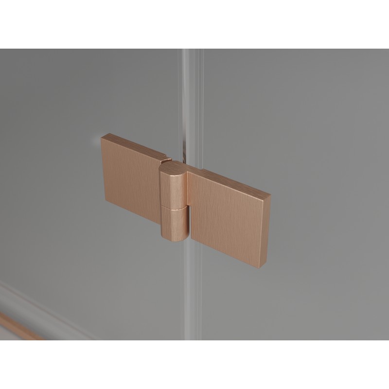 Mexen Mist-H T kabina prysznicowa uchylna prawa 115 x 70 cm, transparent, miedź szczotkowana - 8A5T-115-070-65-00-P