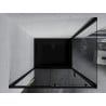 Cabine de douche coulissante Mexen Apia 140 x 90 cm, transparente, noire + receveur Plat, noir - 840-140-090-70-00-4070B