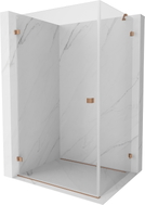 Mexen Lunar-B tuš kabina nagibna lijeva 85 x 80 cm, prozirna, brušeni bakar - 832-085-080-65-00-L