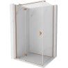 Mexen Mist H T Duschkabine, nach links öffnend, 120 x 90 cm, transparent, gebürstetes Kupfer - 8A5T-120-090-65-00-L