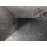 Mexen Lunar-B dušinurk, vasak 85 x 80 cm, läbipaistev, harjatud vask - 832-085-080-65-00-L