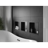 Mexen X-Wall-R nisplank met flens 30 x 30 cm, zwart - 1970303010
