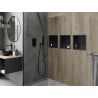 Mexen X-Wall-R nisplank met flens 30 x 30 cm, zwart - 1970303010