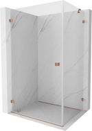 Mexen Lunar-B tuš kabina preklopna lijeva 100 x 80 cm, prozirna, brušena bakar - 832-100-080-65-00-L