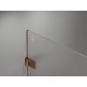 Mexen Lunar-B Duschkabine schwenkbar links 100 x 90 cm, transparent, gebürstetes Kupfer - 832-100-090-65-00-L