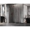 Mexen Lunar-B Duschkabine schwenkbar links 100 x 100 cm, transparent, gebürstetes Kupfer - 832-100-100-65-00-L