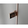Mexen Lunar-B Duschkabine schwenkbar links 100 x 100 cm, transparent, gebürstetes Kupfer - 832-100-100-65-00-L