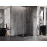 Mexen Lunar-B Duschkabine schwenkbar rechts 70 x 70 cm, transparent, gebürstetes Kupfer - 832-070-070-65-00-P