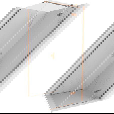 Mexen Mist H T Duschkabine rechts öffnend 80 x 80 cm, transparent, gebürstetes Kupfer - 8A5T-080-080-65-00-P