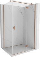 Mexen Mist-H T Duschkabine schwenkbar rechts 105 x 80 cm, transparent, gebürstetes Kupfer - 8A5T-105-080-65-00-P