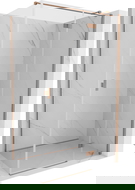 Mexen Mist-H T douchecabine zwenkbaar rechts 70 x 85 cm, transparant, geborsteld koper - 8A5T-070-085-65-00-P