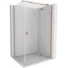 Mexen Mist H T cabine de douche pivotante droite 80 x 85 cm, transparent, cuivre brossé - 8A5T-080-085-65-00-P