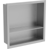 Mexen X-Wall-R estante de nicho con reborde y balda 30 x 30 cm, inox - 1910303010S