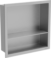 Mexen X-Wall-R Nischenregal mit Flansch und Regal 30 x 30 cm, Inox - 1910303010S
