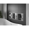 Mexen X-Wall-R nisvak met flens en plank 30 x 30 cm, inox - 1910303010S