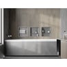 Mexen X-Wall-R Nisplank met flens en plank 30 x 30 cm, inox - 1910303010S