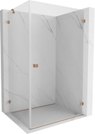 Mexen Lunar-B desna preklopna tuš kabina 90 x 80 cm, prozirna, brušena bakrena - 832-090-080-65-00-P