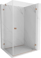 Mexen Lunar-B parema hinged dušikabiin 90 x 80 cm, läbipaistev, harjatud vask - 832-090-080-65-00-P