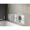 Mexen X-Wall-R estante empotrado con pestaña y repisa de 30 x 30 cm, blanca - 1920303010S