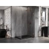 Mexen Lunar-B right-hand opening shower enclosure 95 x 80 cm, transparent, brushed copper - 832-095-080-65-00-P