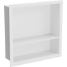 Mexen X-Wall-R estante empotrado con pestaña y repisa de 30 x 30 cm, blanca - 1920303010S