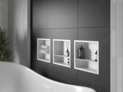 Mexen X-Wall-R estante empotrado con reborde y estante de 30 x 30 cm, blanco - 1920303010S