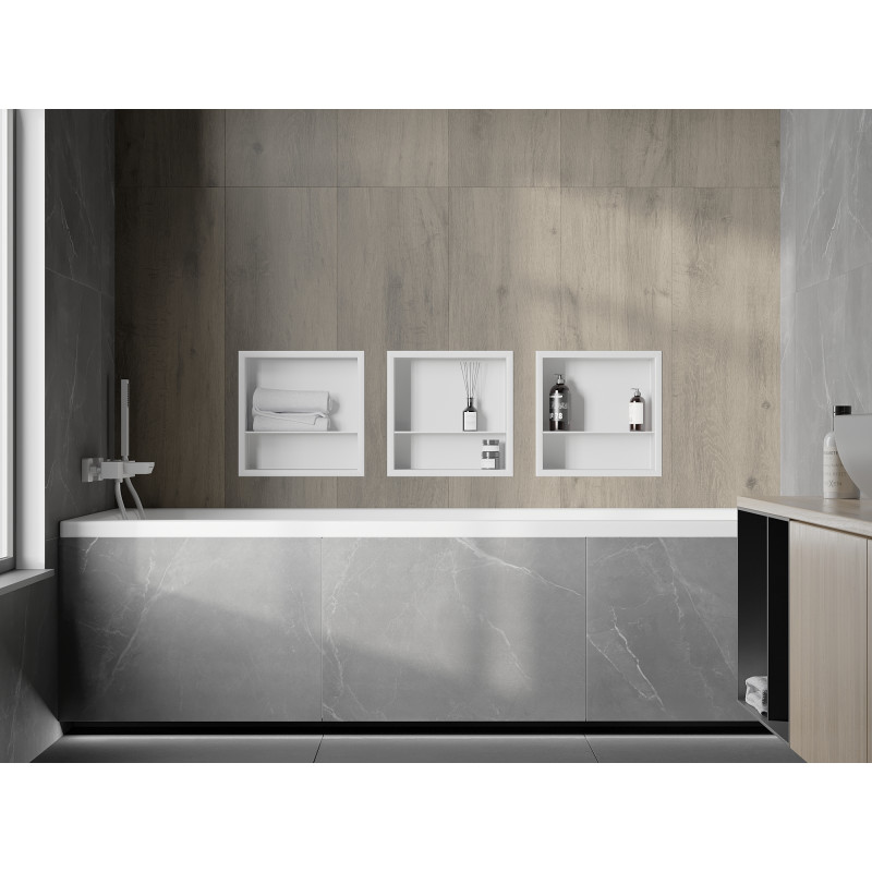 Mexen X-Wall-R nisplank met kraag en plank 30 x 30 cm, wit - 1920303010S