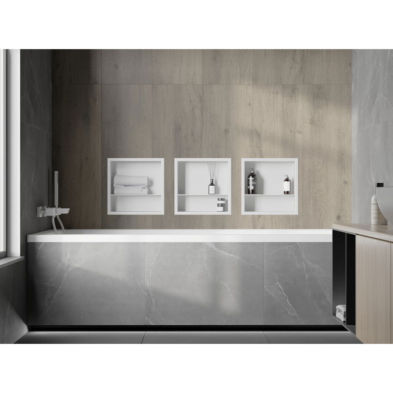 Mexen X-Wall-R Wandeinbauregal mit Rahmen und Regal 30 x 30 cm, weiß - 1920303010S