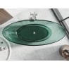 Mexen Vea teal freistehende transparente Badewanne 180 x 80 cm, Chromverschluss - 58091808011