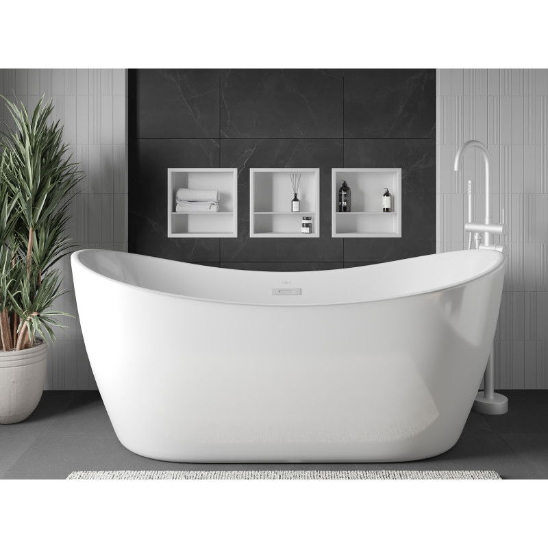 Mexen X-Wall-R prateleira embutida com flange e prateleira 30 x 30 cm, branca - 1920303010S