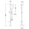 Mexen DF22 Duschset verschiebbar, schwarz - 785224582-70