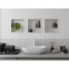 Mexen X-Wall-R étagère d'encastrement avec rebord et étagère 30 x 30 cm, blanche - 1920303010S